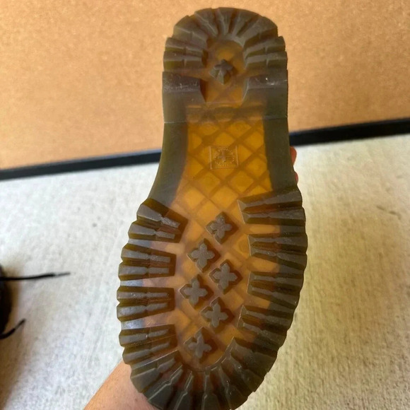 Dr. Martens Faora Mid Top Black Leather Combat Boot Size Women's 7 - Picture 6 of 6